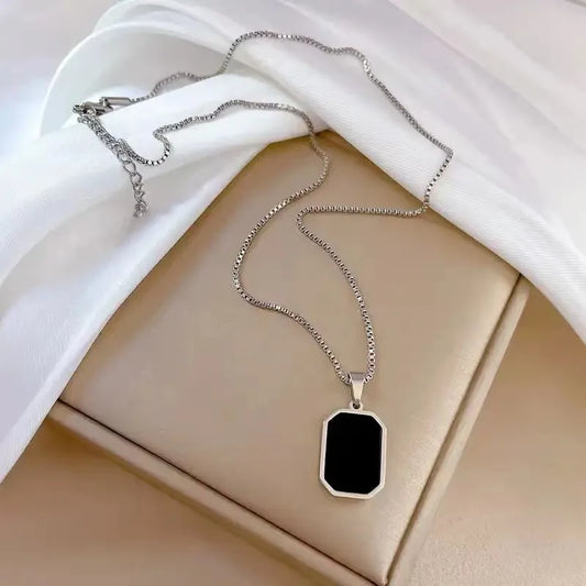 Elevate Your Style with Our Trendy Gold Square Pendant Necklace - Perfect for Parties and Gifts