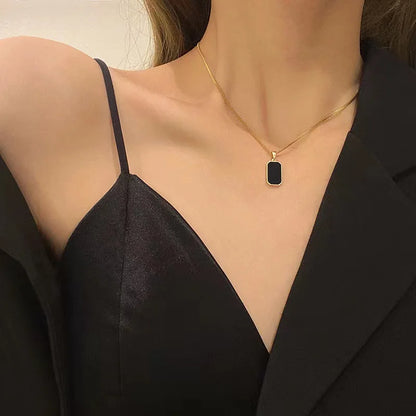 Elevate Your Style with Our Trendy Gold Square Pendant Necklace - Perfect for Parties and Gifts