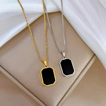 Elevate Your Style with Our Trendy Gold Square Pendant Necklace - Perfect for Parties and Gifts