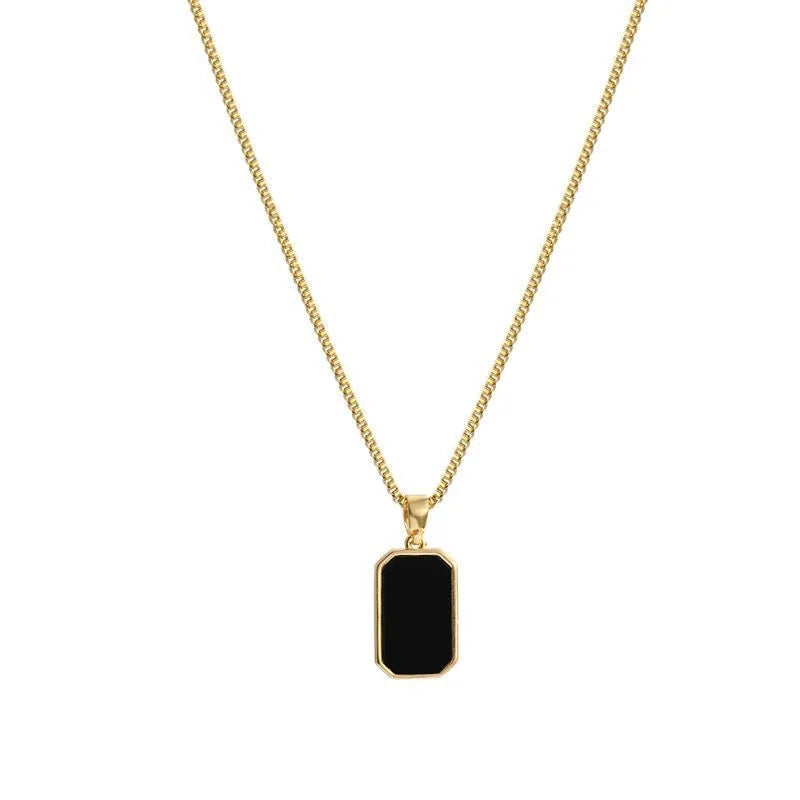 Elevate Your Style with Our Trendy Gold Square Pendant Necklace - Perfect for Parties and Gifts